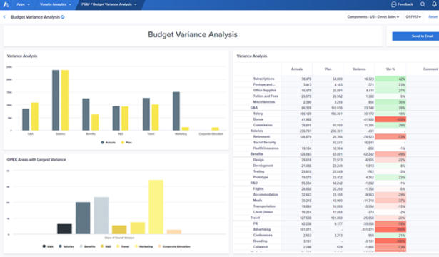 Vuealta Anaplan应用:预算差异分析
